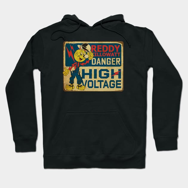 RETRO STYLE - reddy kilowatt HIGH VOLTAGE Hoodie by MZ212